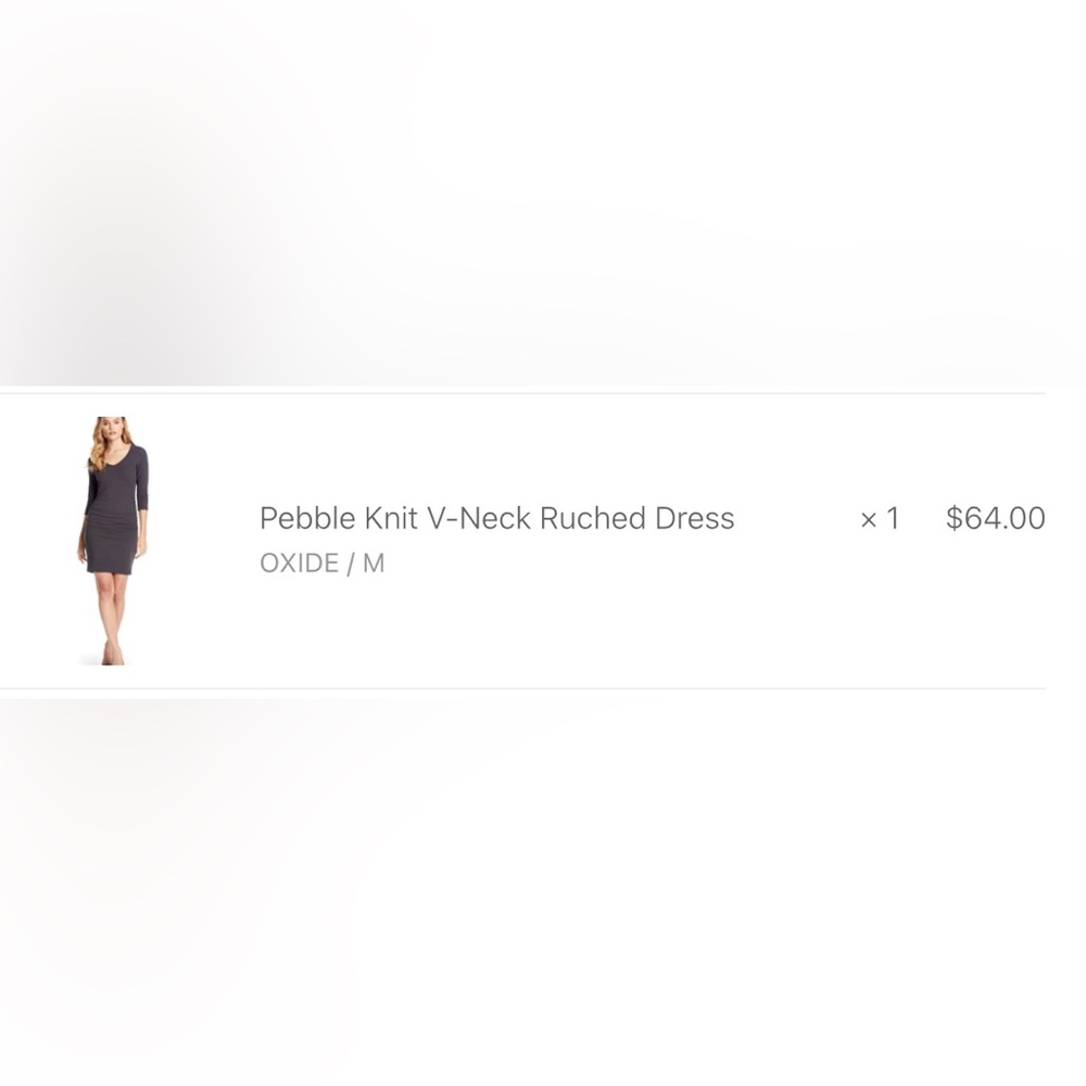 Michael Stars Pebble Knit V-Neck Ruched Dress, Color OXIDE, Size MEDIUM